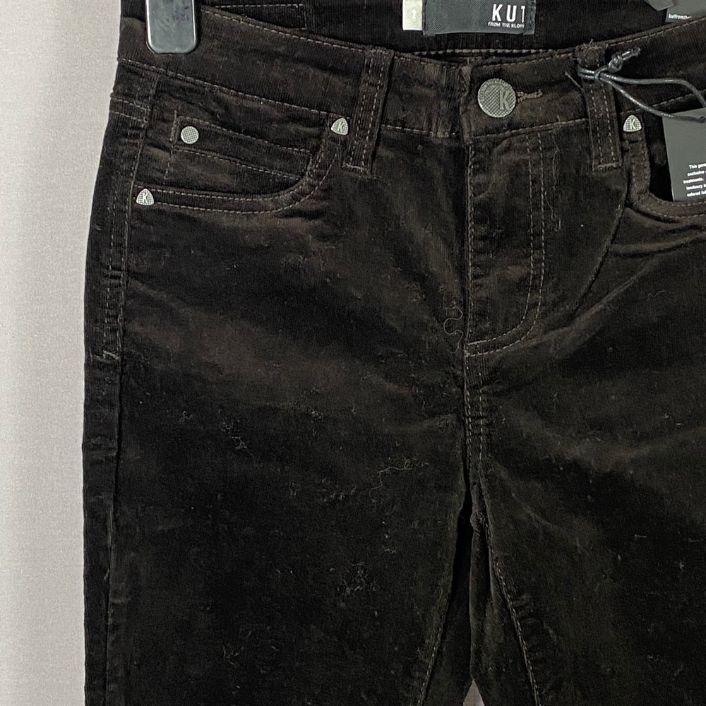 Kut from the Kloth Womens Diana Skinny Corduroy Pant In Bean Brown Size 2 - Picture 5 of 12